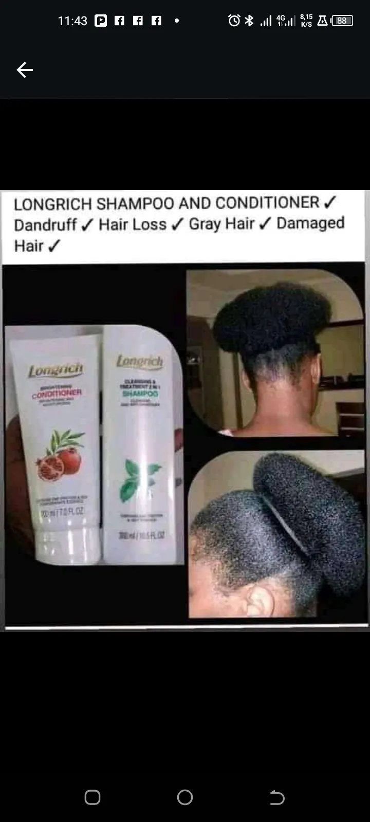 Champoing cheveux